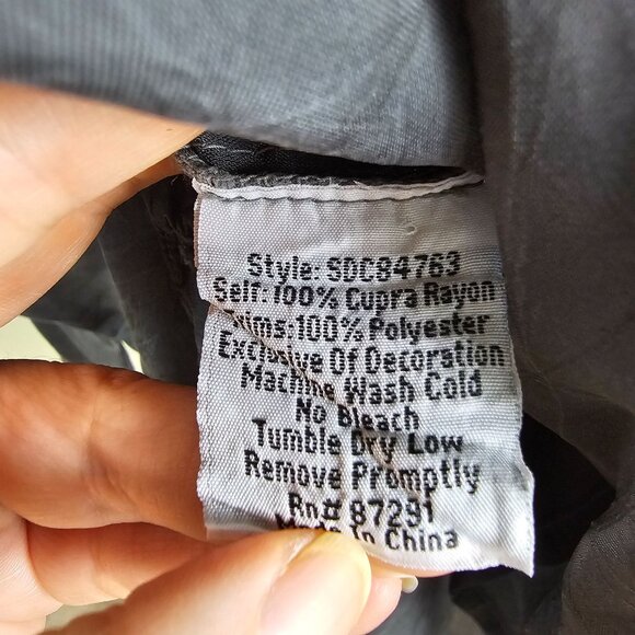 Johnny Was Arianna Floral Embroidered LS Tunic Blouse XL Gray Boho Relaxed Flowy - Picture 5 of 11